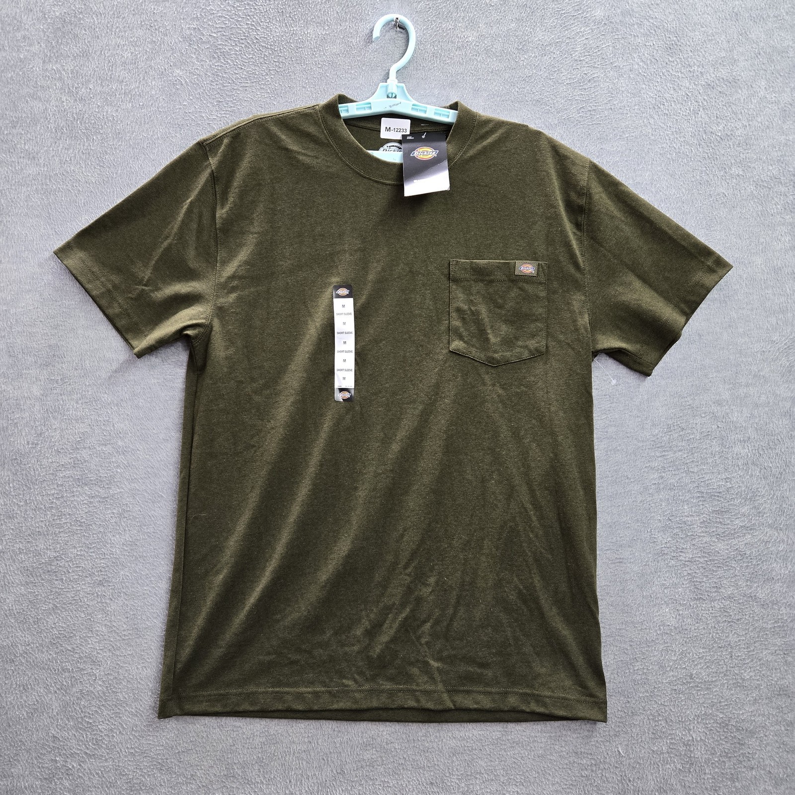 Dickies Men Shirt M Green Knit Pullover Short Sleeve Crew Neck Heavyweight NWT gallery