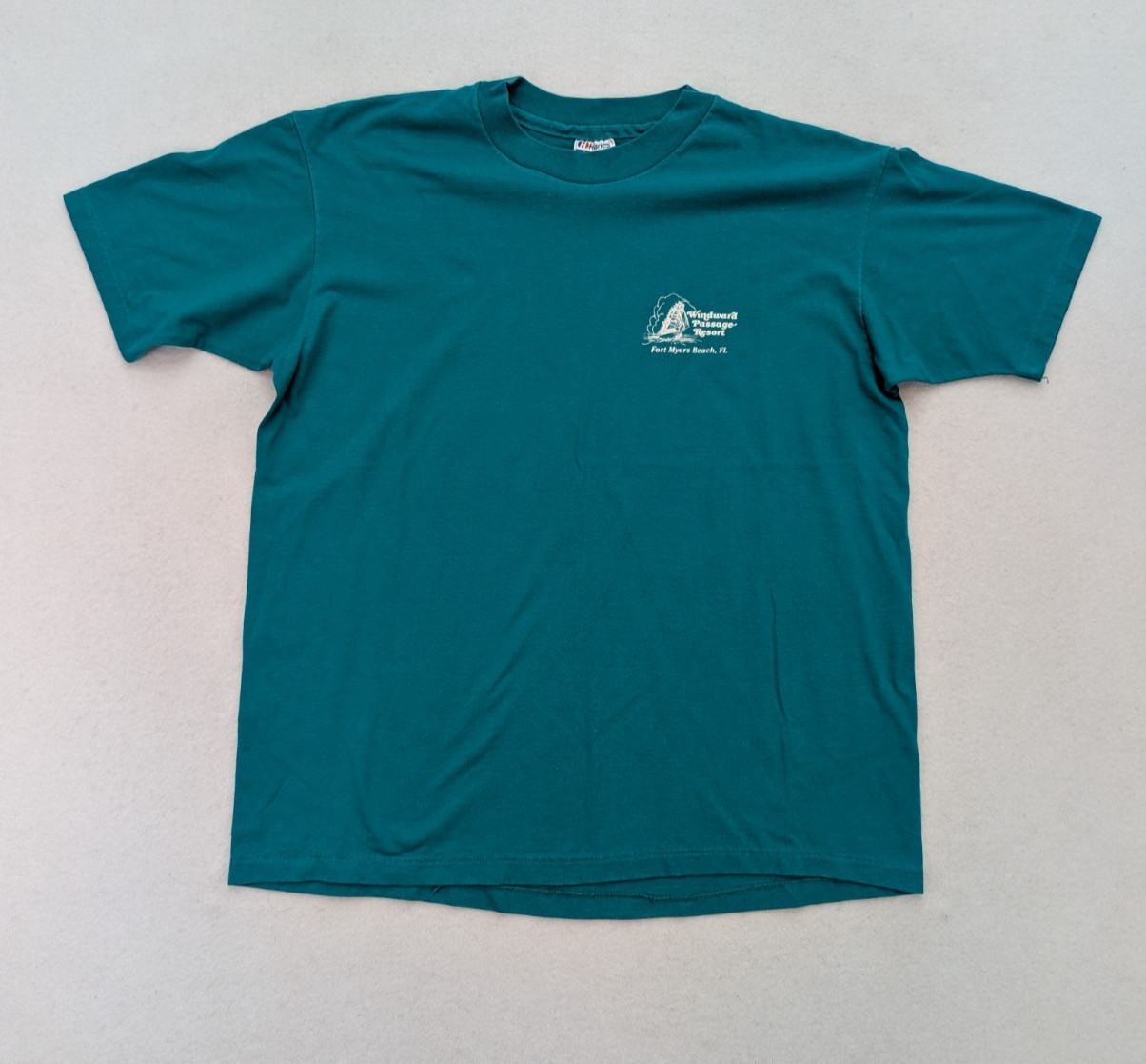 Windward Passage Resort Vintage 90s Men's T-Shirt Size XL Teal Green gallery