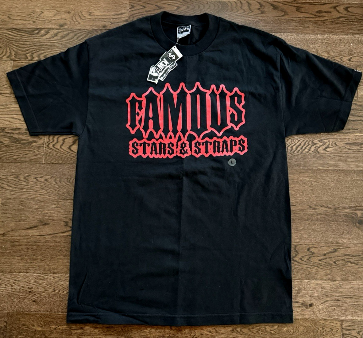 FAMOUS STARS And STRAPS Rare OG Logo shirt L NWT gallery