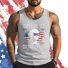 They Hate Us Cuz They Ain’t Us Funny 4th Of July Usa Flag Tank Top
