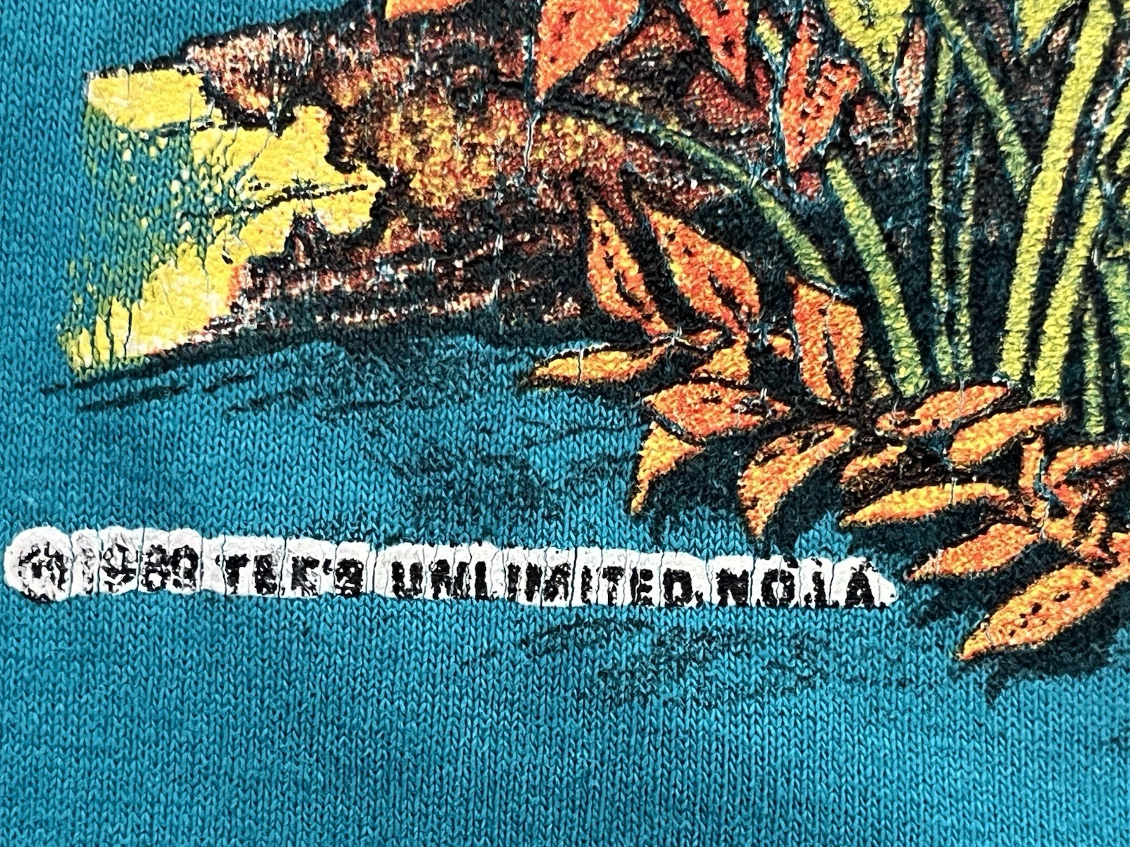 Vintage Georgia tshirt With Deer Single Stitch Teal Green gallery
