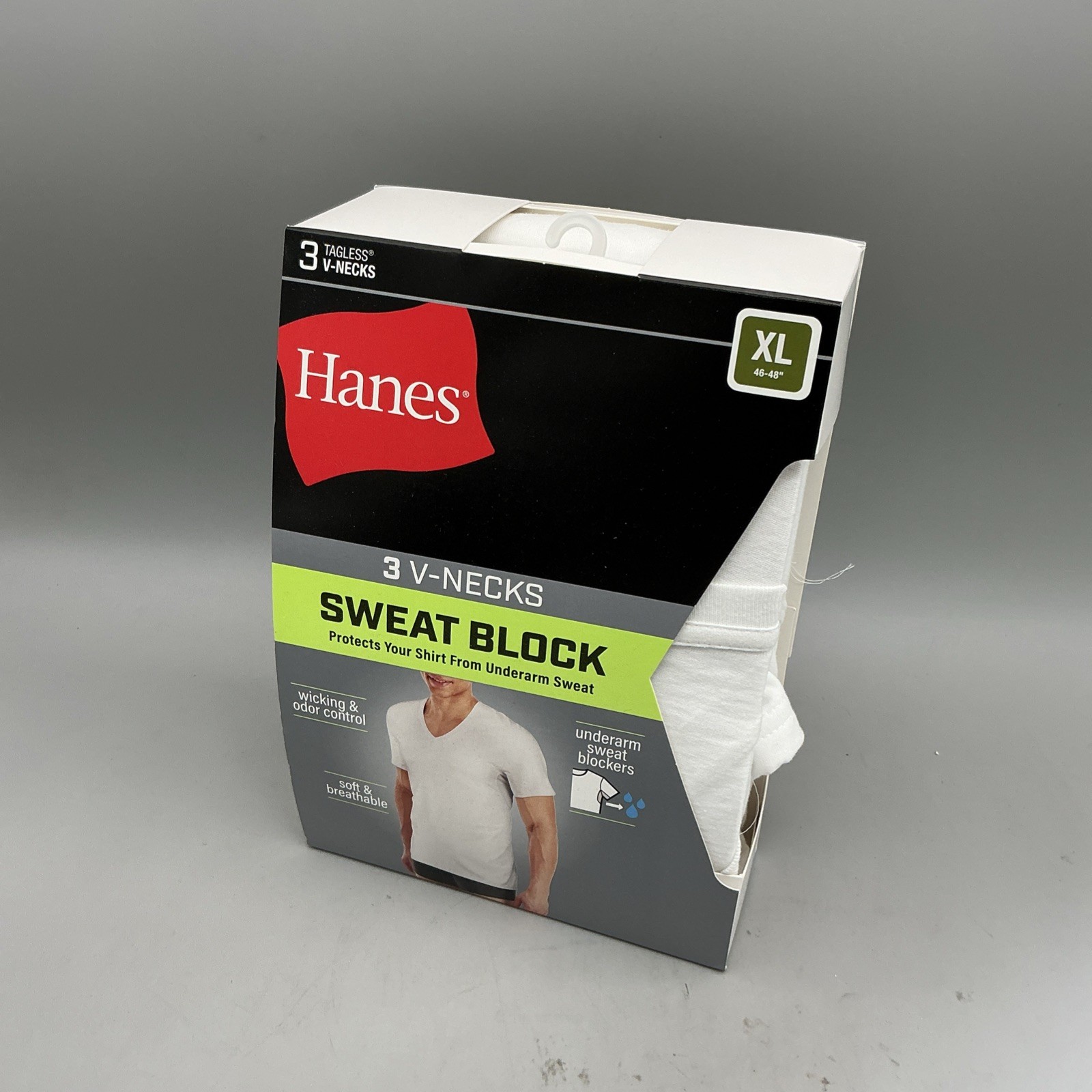 Hanes Mens Sweat Block Undershirt White V-Neck Size XL Brand New gallery