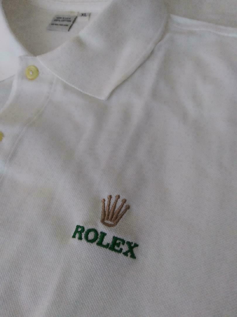 *** Rolex New Stock Event Shirt Golf shirt White Large Embroidered *** gallery