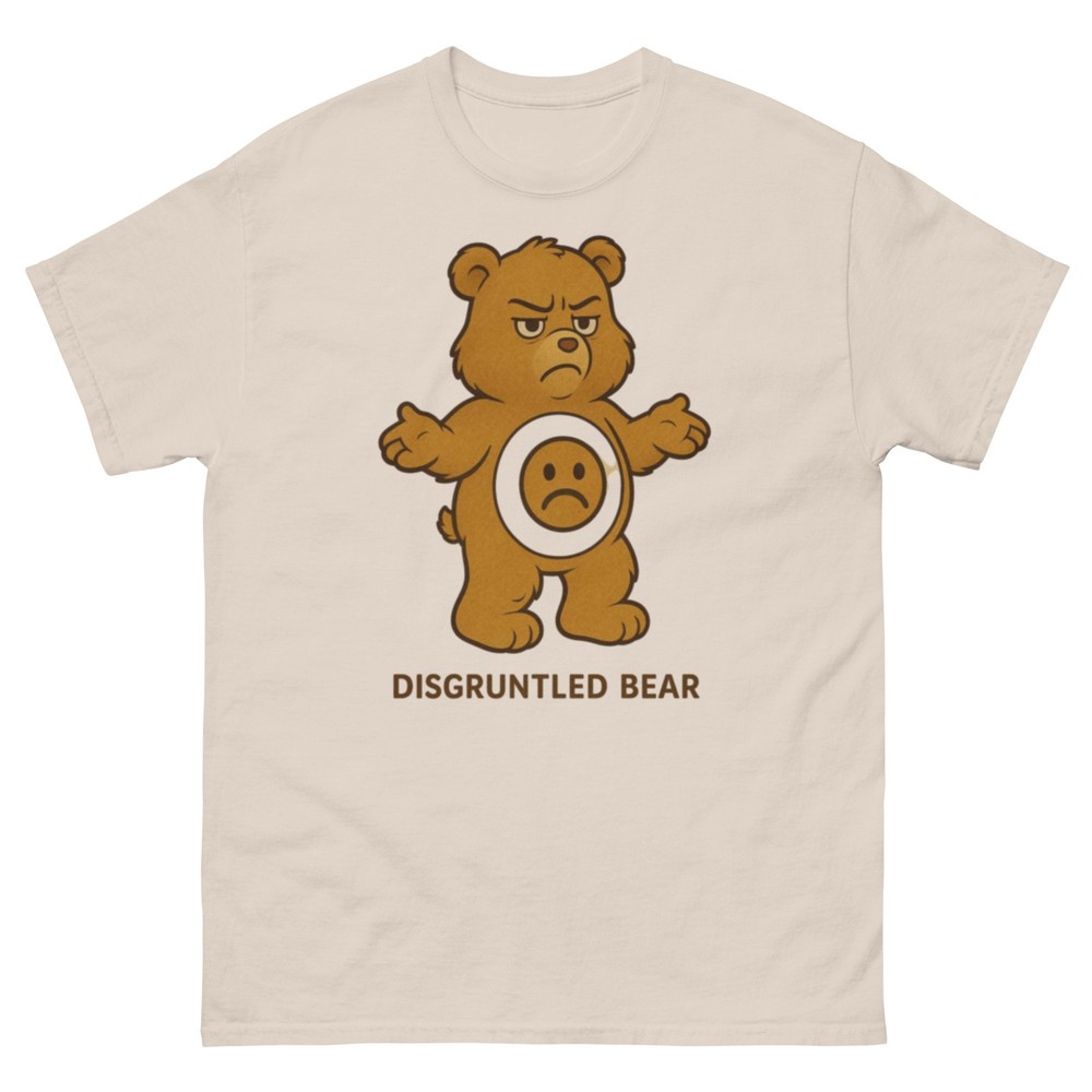 Unisex Disgruntled Bear Tee, Funny Care Bear T-Shirt, Care Bear Inspired Tee