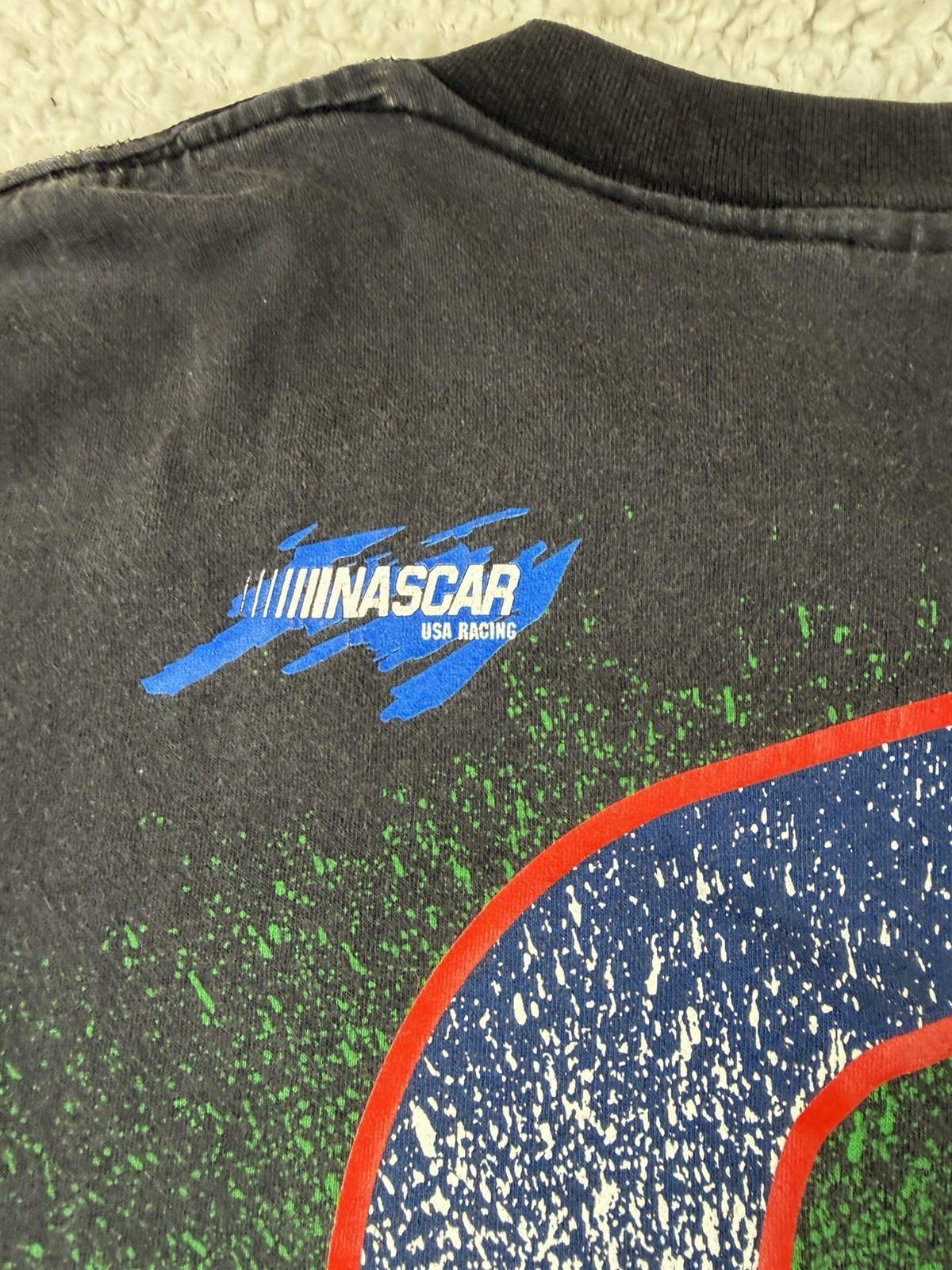 Vintage Black Single Stitch MARK MARTIN TERMINATOR T-Shirt Size L NASCAR USA🔥 gallery