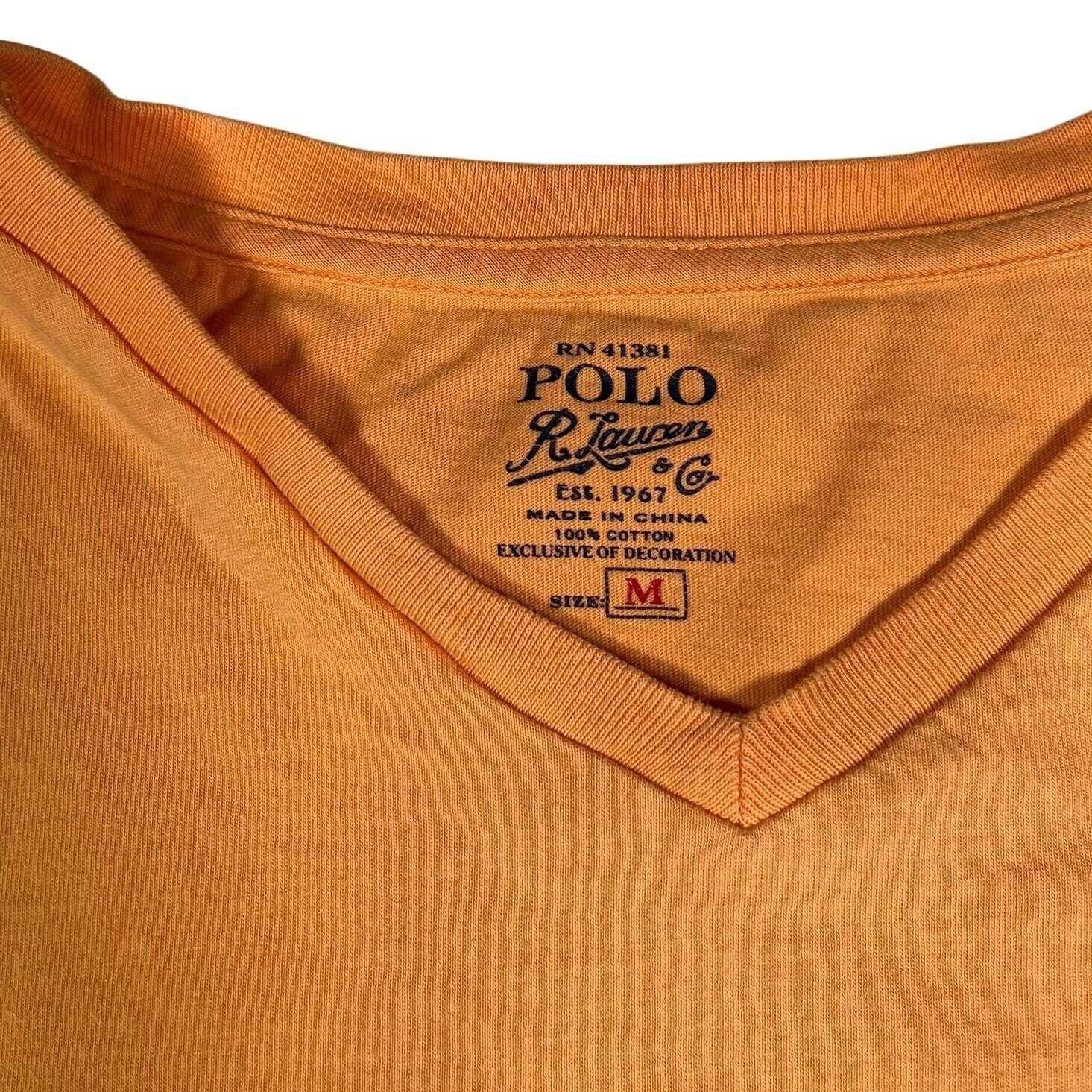 Polo Ralph Lauren V-Neck T-Shirt Classic Fit Casual Everyday Tee Medium gallery