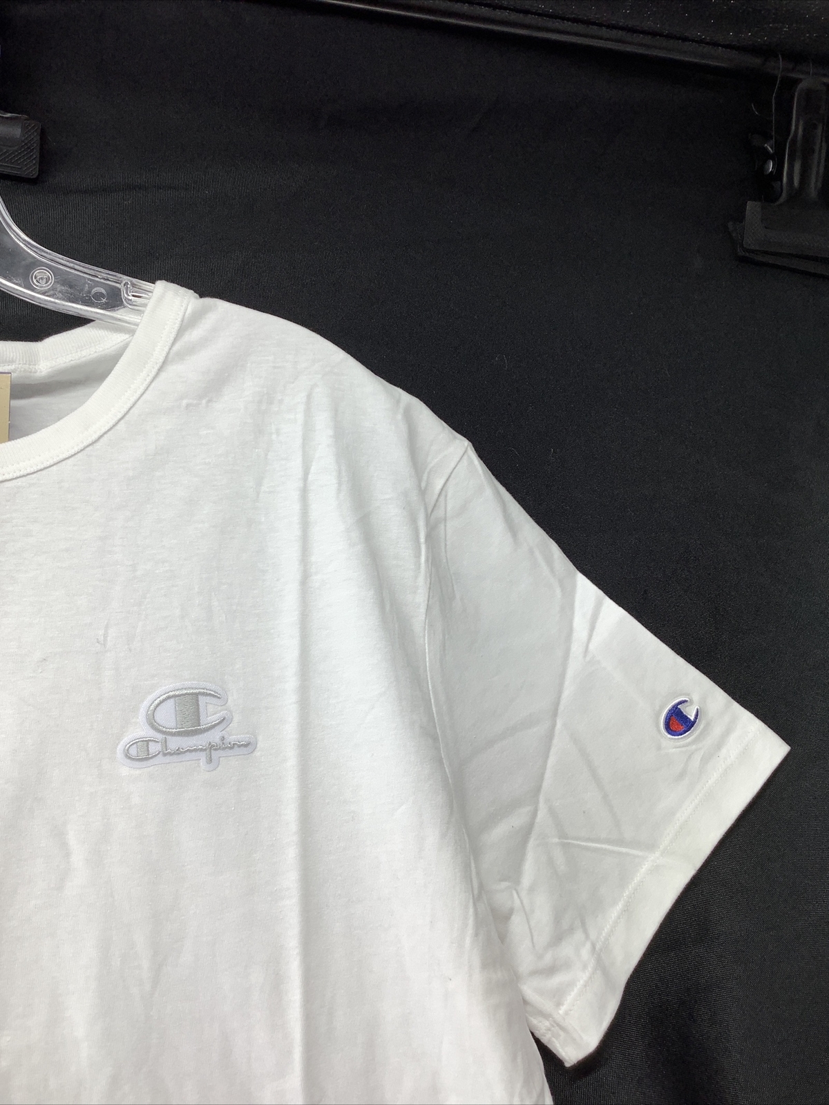 Champion Men's White T-Shirt Tee Short Sleeve Crew Neck Size Medium gallery