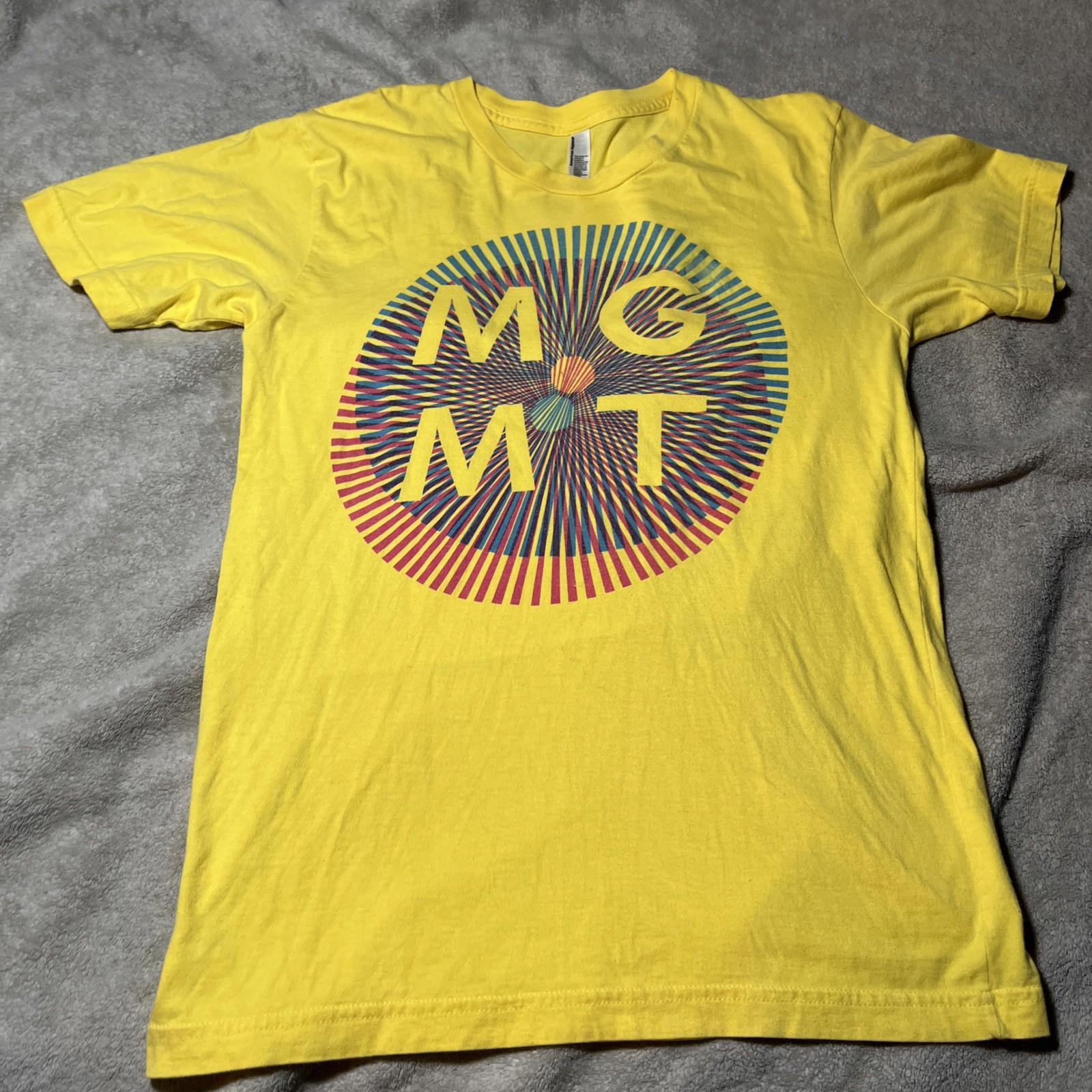 Mgmt Op Art Shirt tee Yellow S band rock vintage y2k gallery