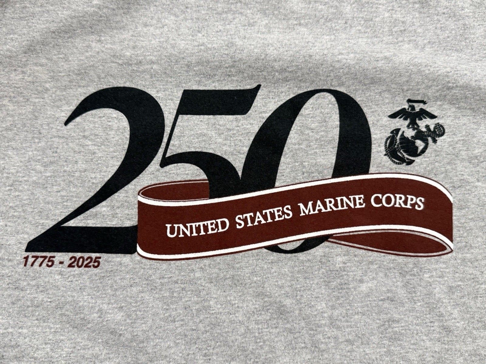 UNITED STATES MARINE CORPS USMC “250th Anniversary” Long Sleeve T-Shirt - Sz XXL gallery