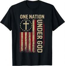 One Nation Under God Flag 4th Of July T-Shirt Unisex gallery