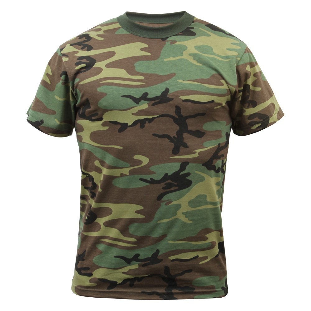 Rothco 8777 Mens Woodland Camo Short Sleeve T-Shirt (Choose Sizes) gallery