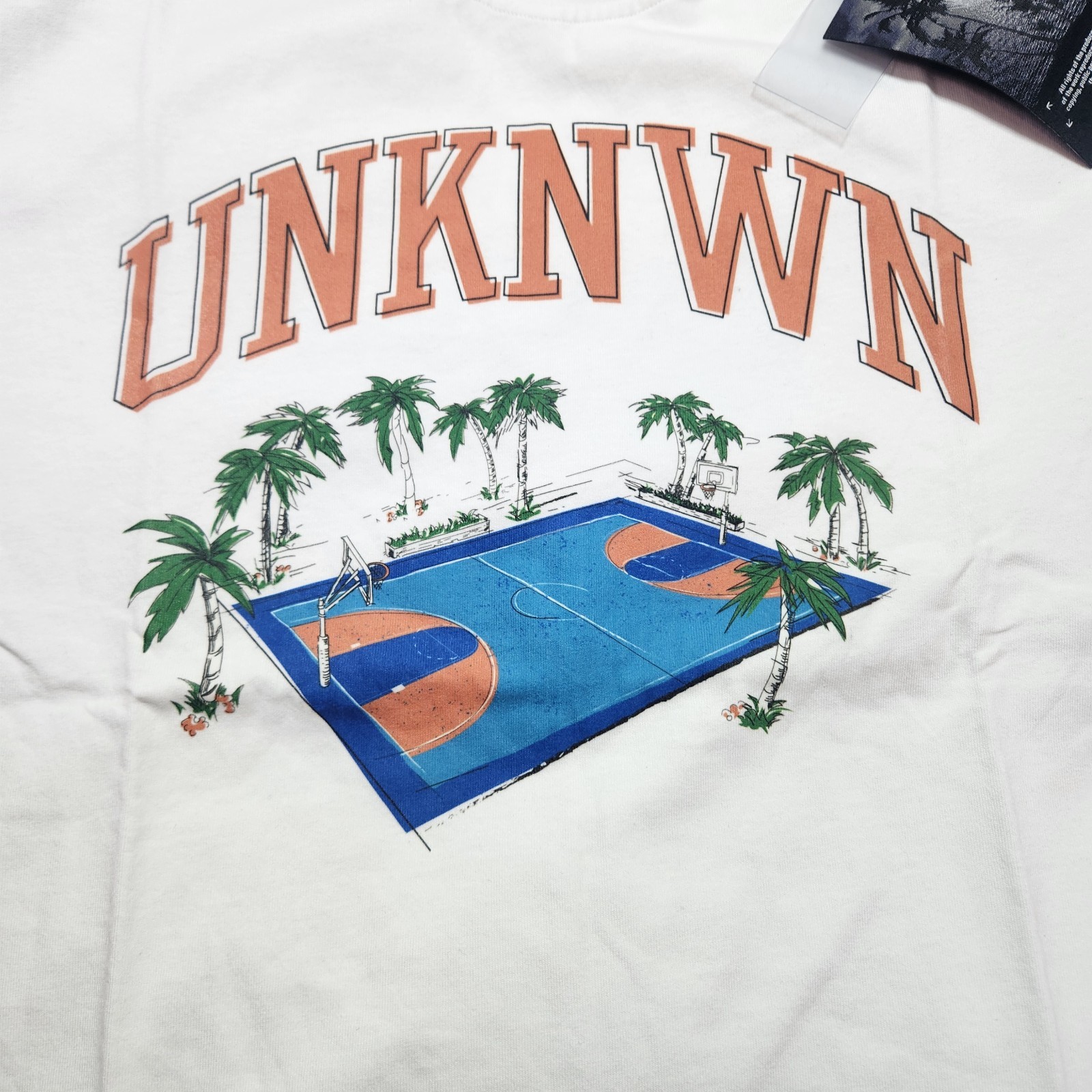 UNKNWN Lebron Miami Basketball Court T-Shirt White Men’s Size M Streetwear NWT gallery