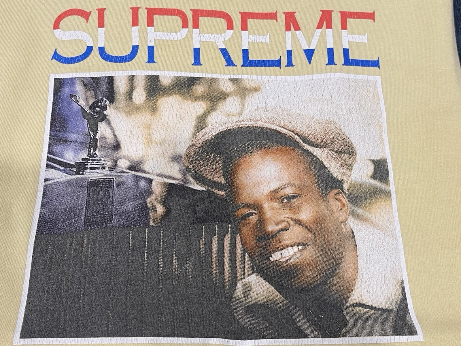 Supreme SS16 Barrington Levy Jah Life Englishman T-Shirt Light Yellow Mens M gallery
