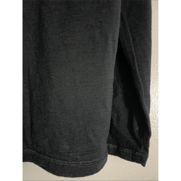 Karbon Mens Black 100% Merino Wool Long Sleeve Crew Neck Base Layer Shirt Size M gallery