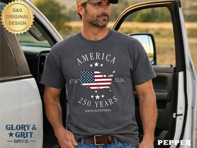 Comfort Colors America 250th Anniversary Shirt Patriotic Mens 1776-2026 USA Tee gallery