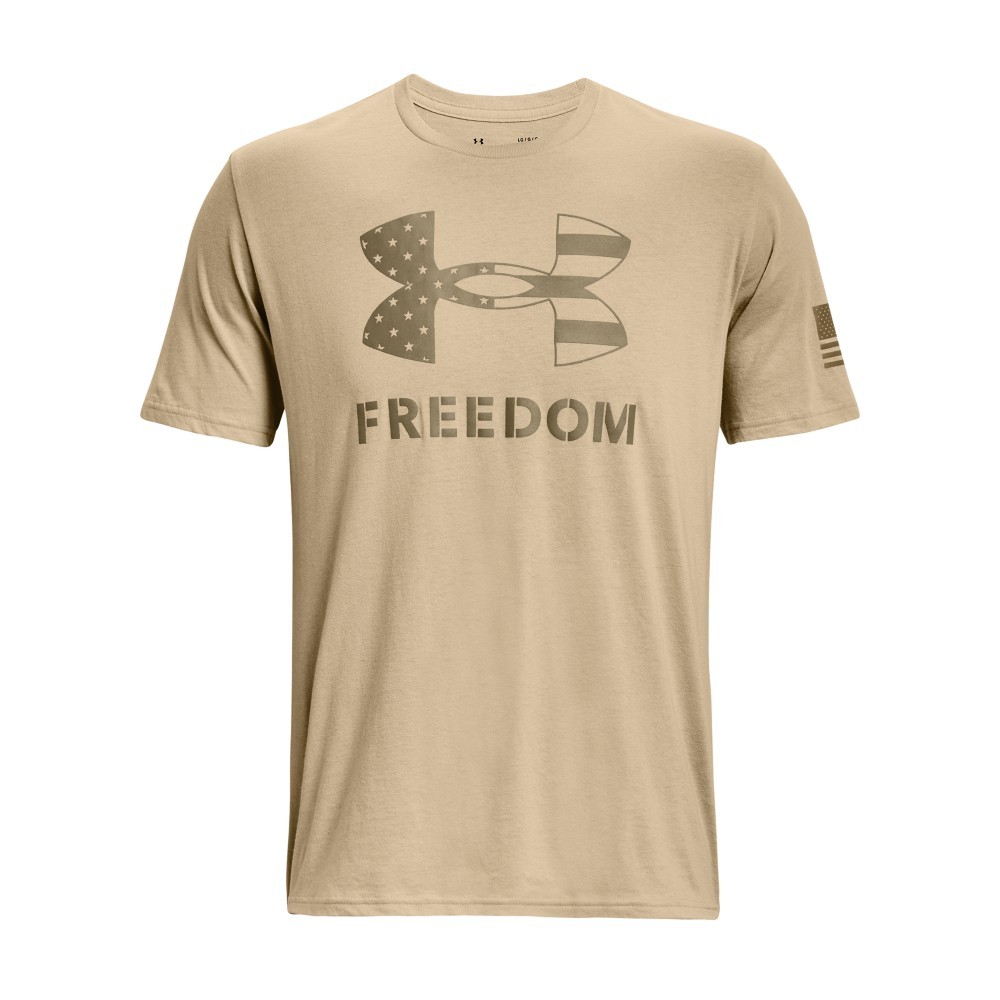 Under Armour 1370811 Men's UA Freedom Logo T-Shirt, Sand/Federal Tan, Medium gallery