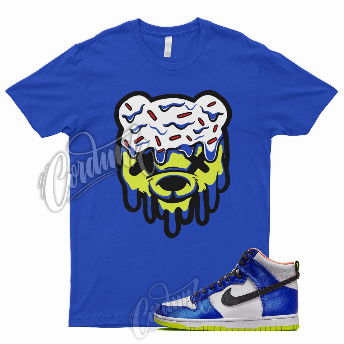 DRIPPY T Shirt for N Dunk High Blue Satin Racer Atomic Green Royal Griffey 1