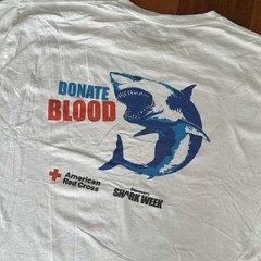 Vintage Donate Blood Shark Week Discovery Channel T-Shirt Size XL