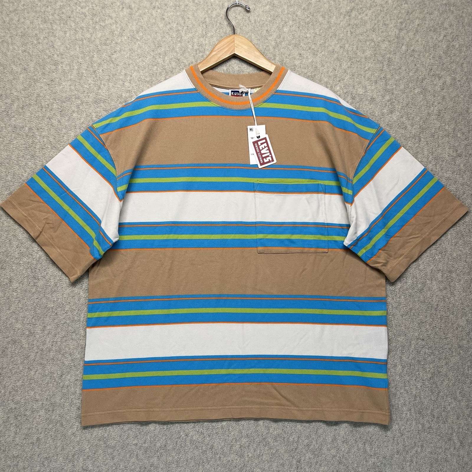 Levi’s Vintage Clothing Striped Pocket Tee Size M Made in Portugal NWT gallery