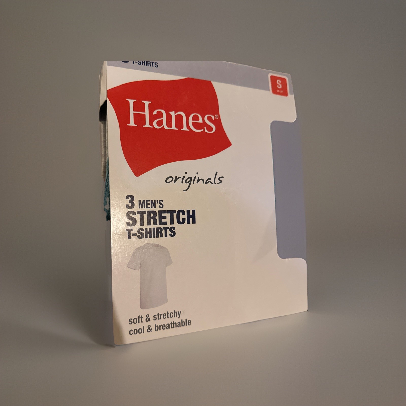 Hanes Originals 3 Pack Stretch T-Shirts Mens Size Small Soft Breathable Cool NEW gallery