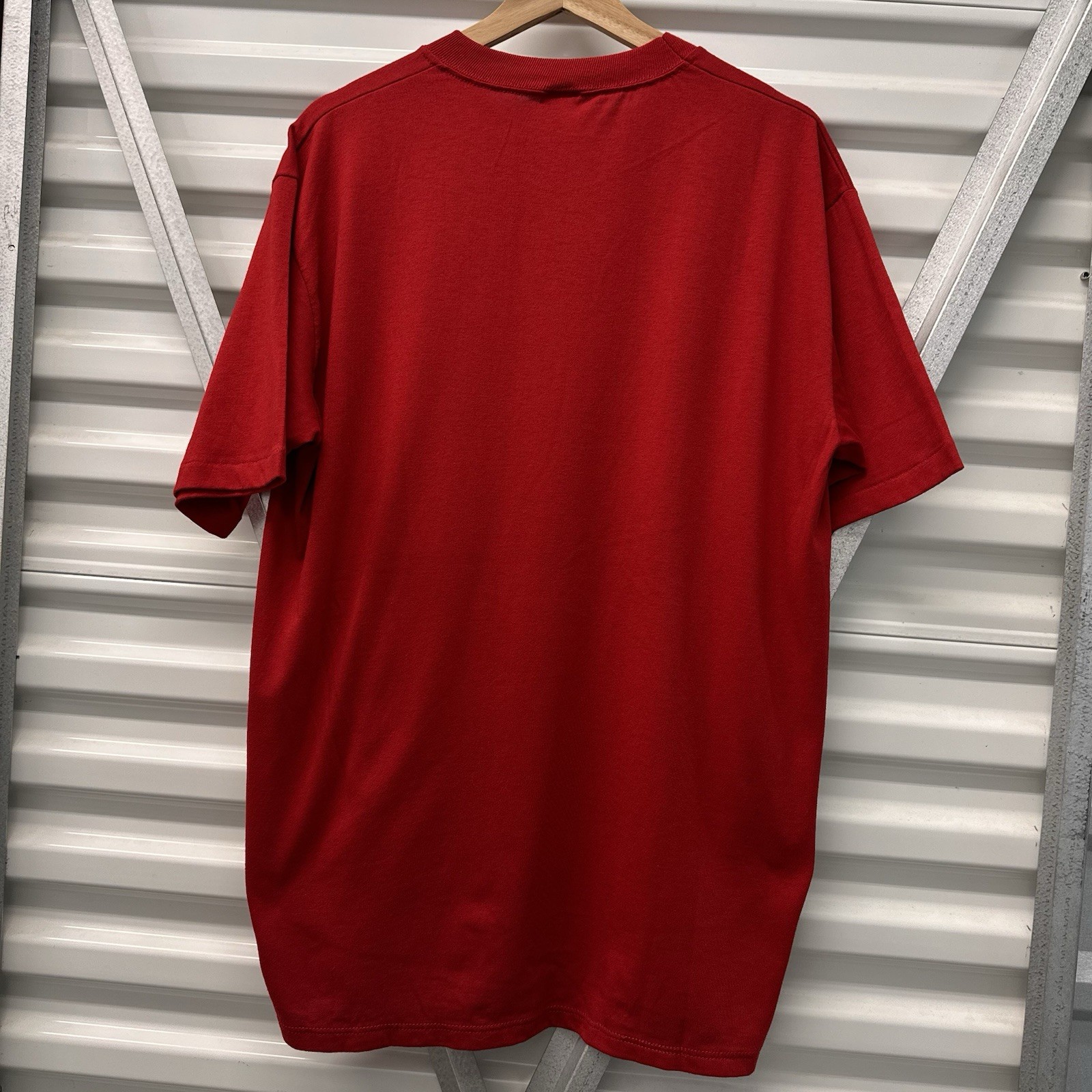 Vintage Jerzees Blank Red T Shirt 80s 90s Nos 50/50 Blend Solid USA Made Gym gallery