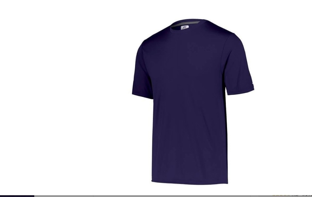 Russell Athletics Essential 60/40 Performance Short Sleeve Shirt Purple Medium gallery