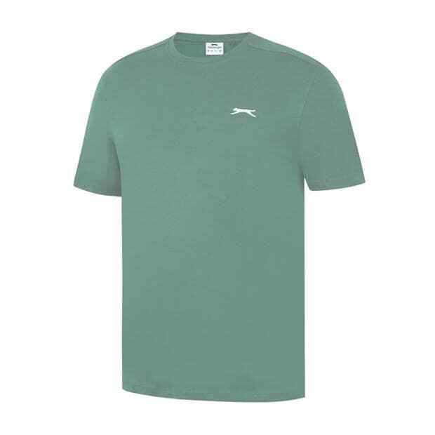 Mens Slazenger 100% Cotton Plain Crew Neck T Shirt XS S M L XL XXL 3XL 4XL BNWT gallery