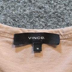 Vince Shirt Men Size Medium Tan Pink Short Sleeve Crew Neck Heavy Capsule Casual