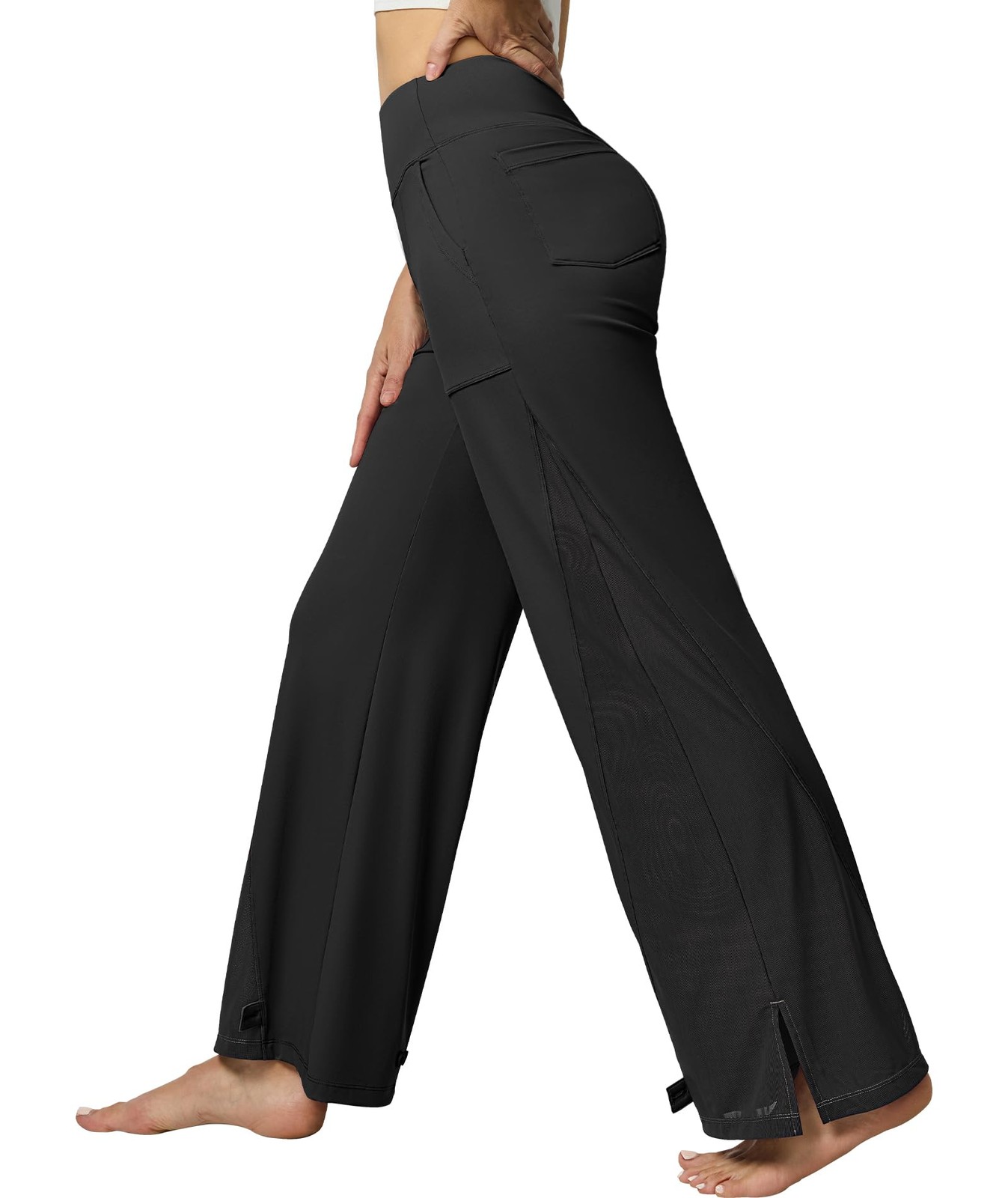 Women's Wide Leg Yoga Pants with Pockets High Waist Loose Casual Trousers gallery