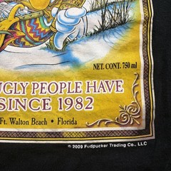 Fudpucker Tequila Black Graphic TShirt Size XL Destin Florida Y2K 09 Beach