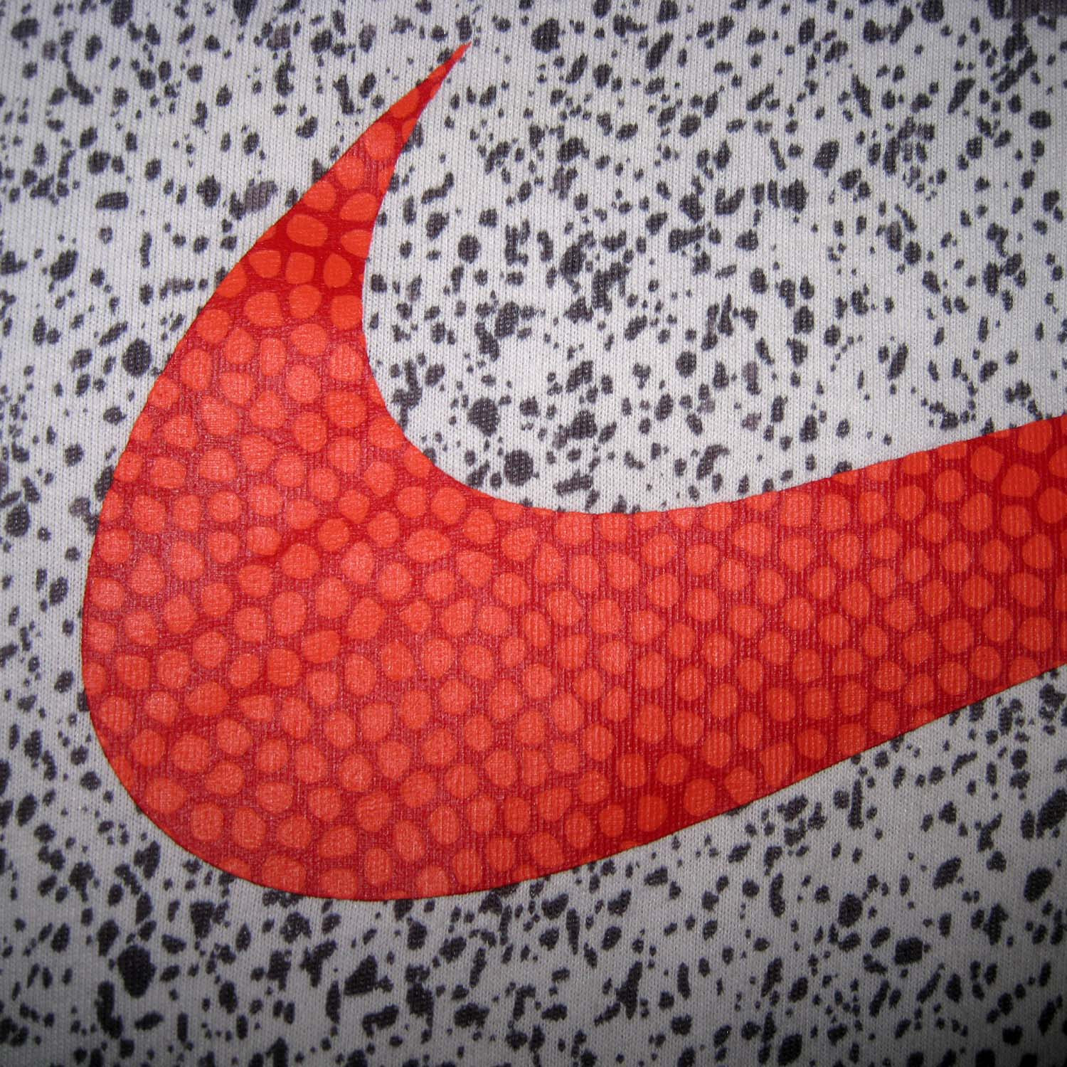 Nike ® Tee - Orange SWOOSH - Gray White - S Small - Athletic Cut - T Shirt - New gallery