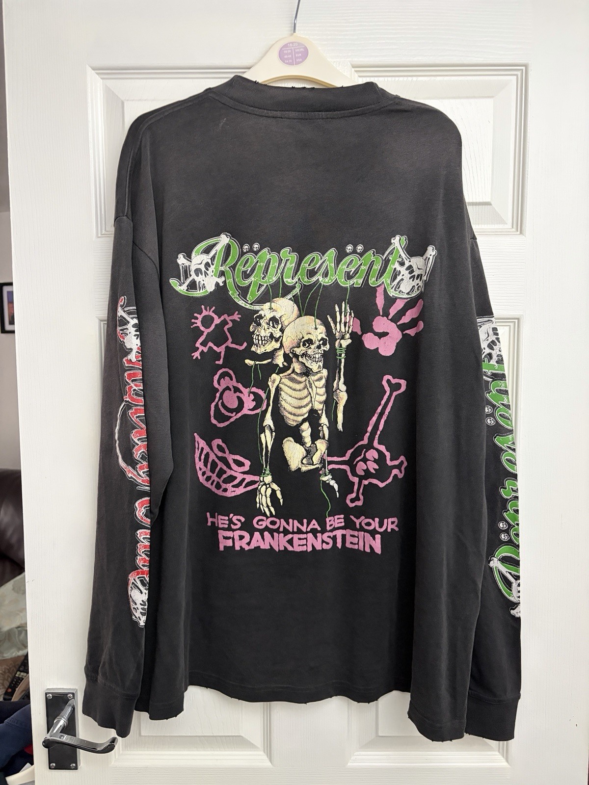 Represent X Motley Crue Men's Long Sleeve Band T Shirt Tee Aged Distressed XL gallery