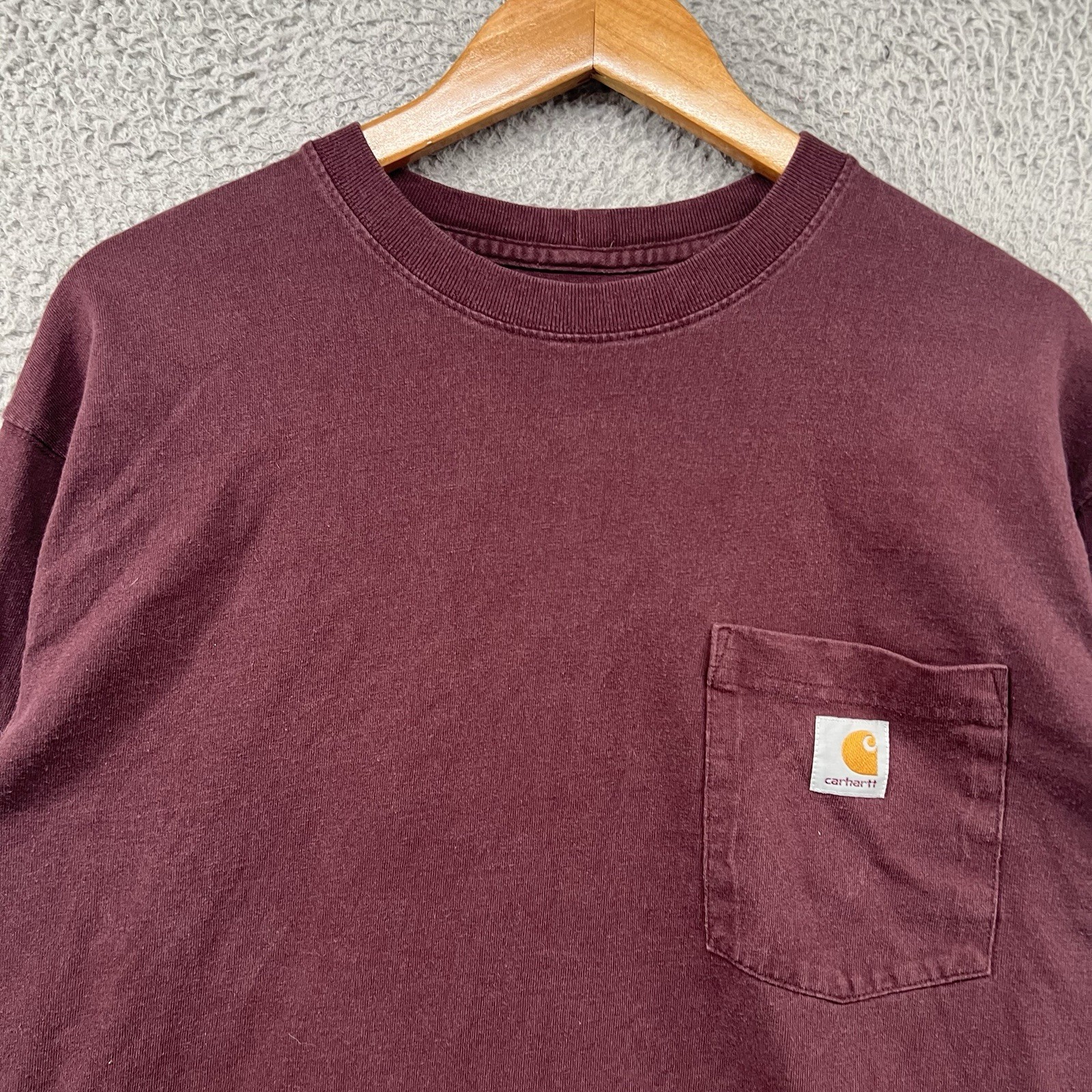 Carhartt Shirt Mens Large Tall LT Red Pocket T Relaxed Loose Long Sleeve Crew gallery