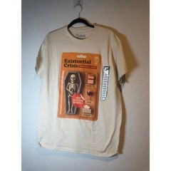 Spencers Existential Crisis Essentials Pack Graphic Tee Tan Mens Large NWT