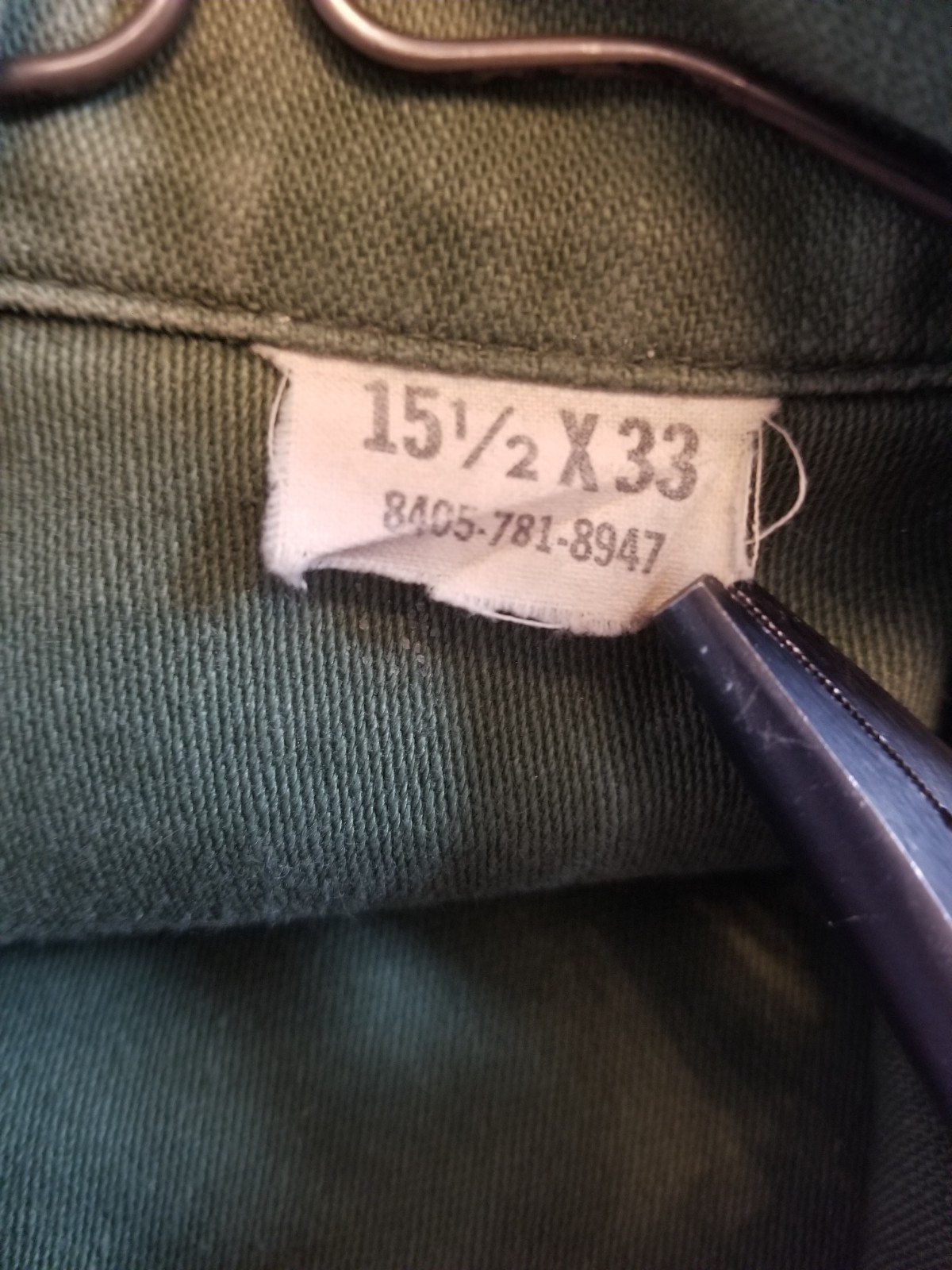 US Army Men's Military Uniform Shirt Blouse Cotton OG-107 Olive VTG 60's Patches gallery