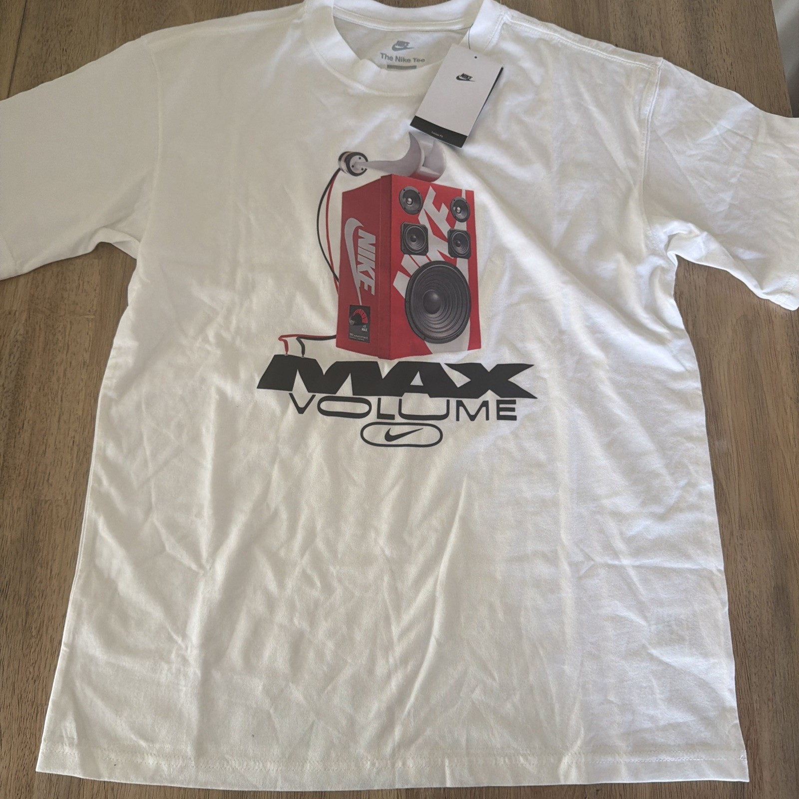 Nike The Nike Tee Max Volume Graphic White Loose Fit Men's T-Shirt S gallery