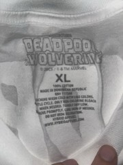Marvel Deadpool & Wolverine Graphic Men’s White Short Sleeve T-Shirt Size XL