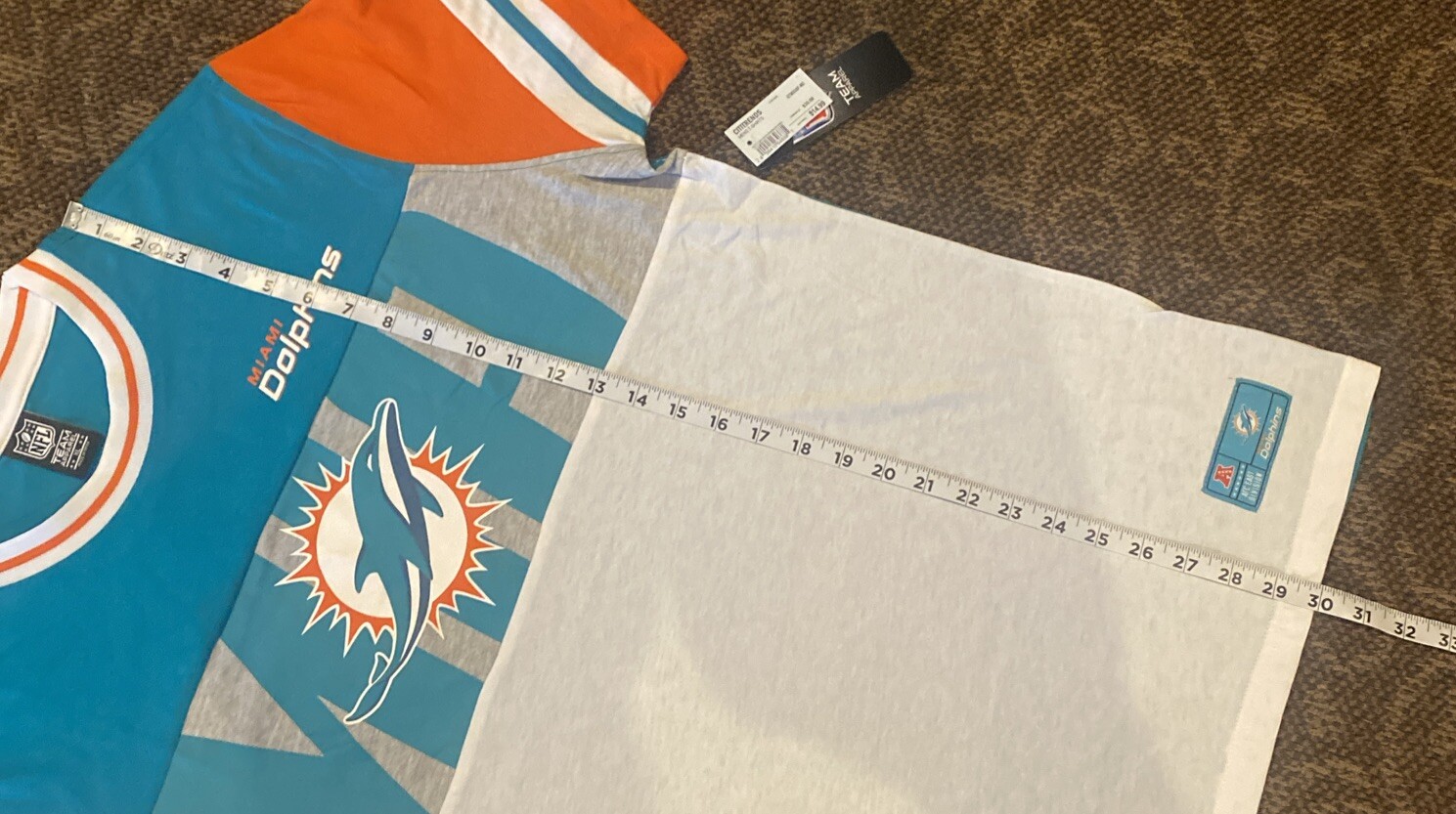 NWT NFL Men’s Miami Dolphins Team Apparel Multicolor Shirt Size XL gallery