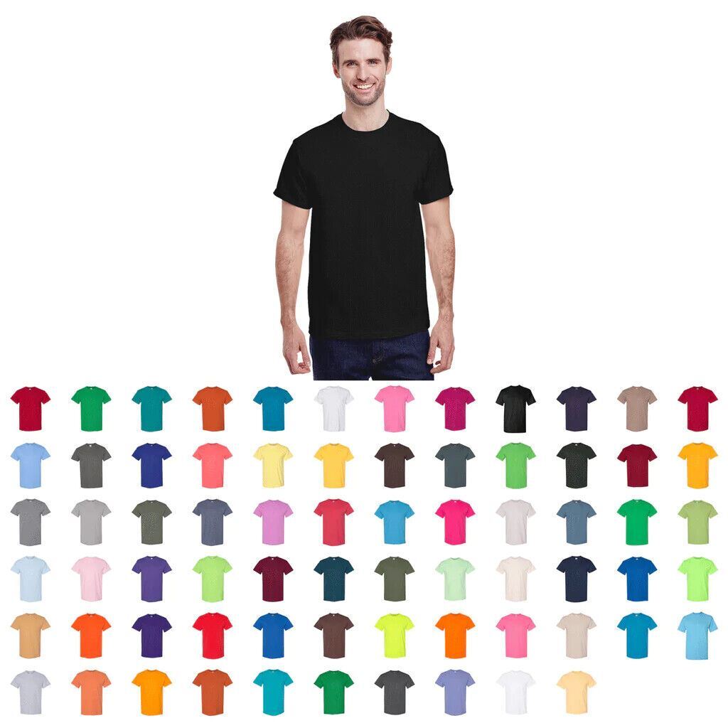 Gildan Mens Plain T Shirts Solid Cotton Short Sleeve Blank Tee Top Shirts S-3XL gallery