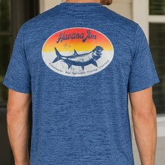 Havana Jim Mens 3XL Navy Blue Fishing Tee Shirt UPF Moisture Wicking Cool Tech