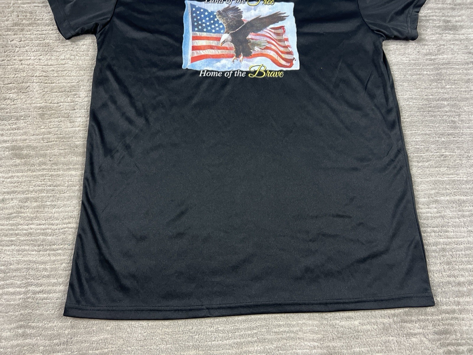 Land of the Free Home of the Brave Shirt Mens Large Black Graphic Short Sleeve gallery