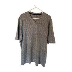 Johnston & Murphy Mens Performance V-Neck T-Shirt Size 2XL Gray