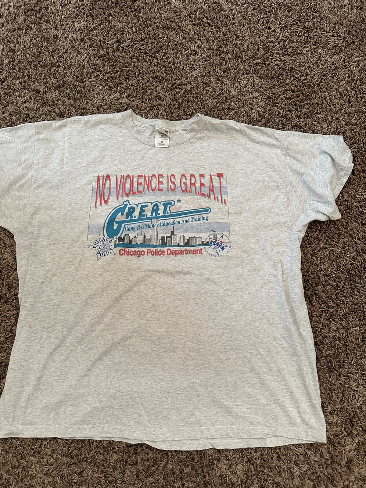 Vintage Chicago Police Department Stop The Violence T-Shirt 1994 Size XXL CPD gallery