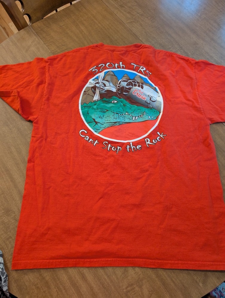 320th Training Squadron Tee Shirt Adult XL The Rock Crocodile Military Red
