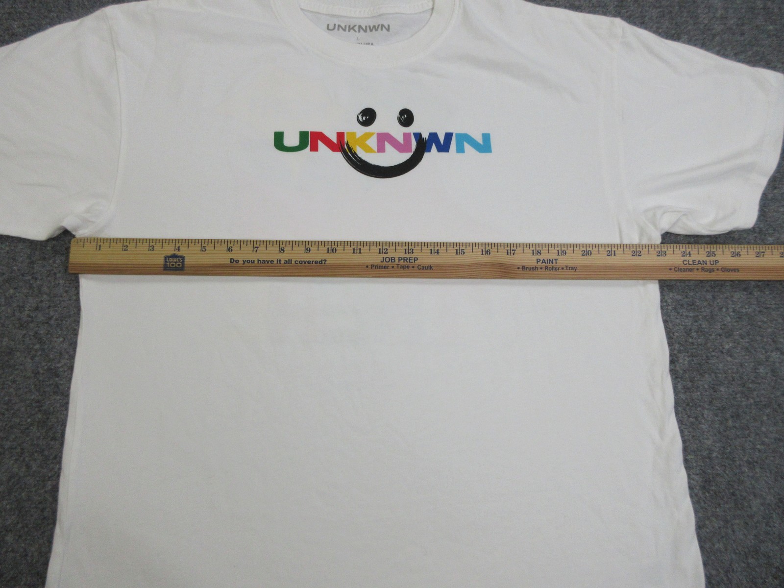 UNKNWN Shirt Mens Large White Smile Graphic Tee The Fight To Get There USA gallery