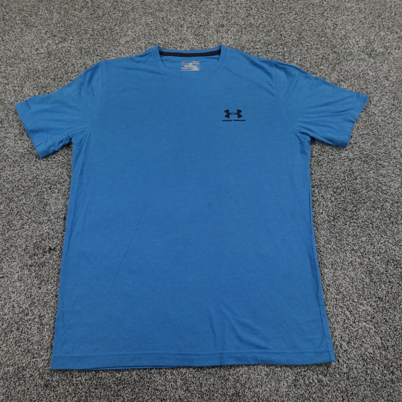 Under Armour Shirt Mens Medium Blue Loose HeatGear Active Athletic Performance