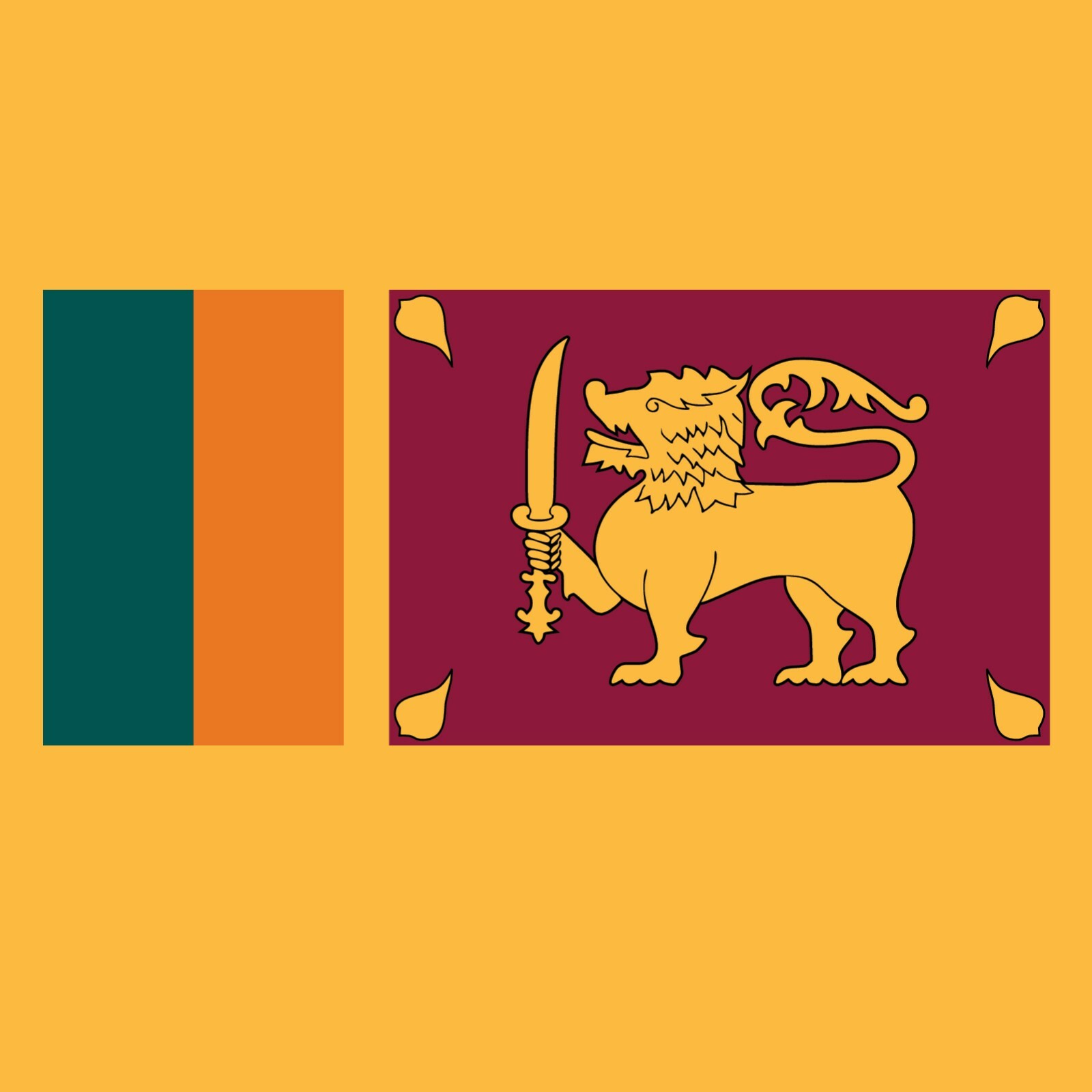 Sri Lanka Flag - Classic Country Home Souvenir National Pride T Shirt - Gold gallery