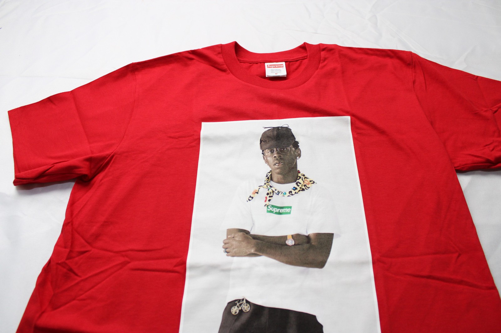 Supreme x Tyler The Creator Adults' Photograph Graphic T-Shirt NC3 Red Medium gallery