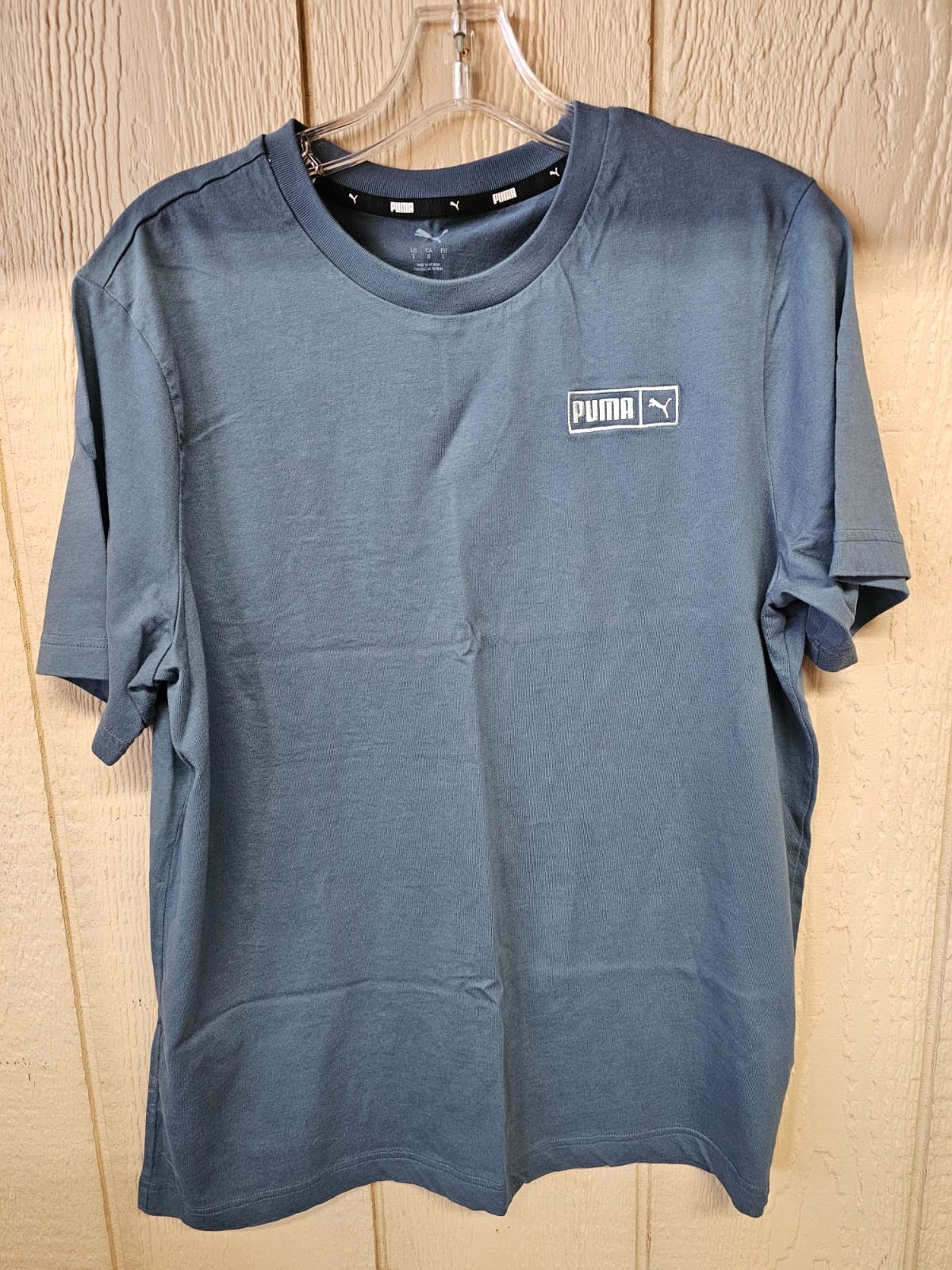 Puma Men's Logo Active Tee Shirt Stretch Blue Size L- 1865556 - No Tag gallery