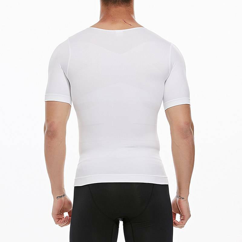 Men T-shirt Male Body Shaper Compression Shapewear Fitness Tummy Control Vest US gallery